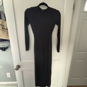 Elegant Black Long Sleeve Dress